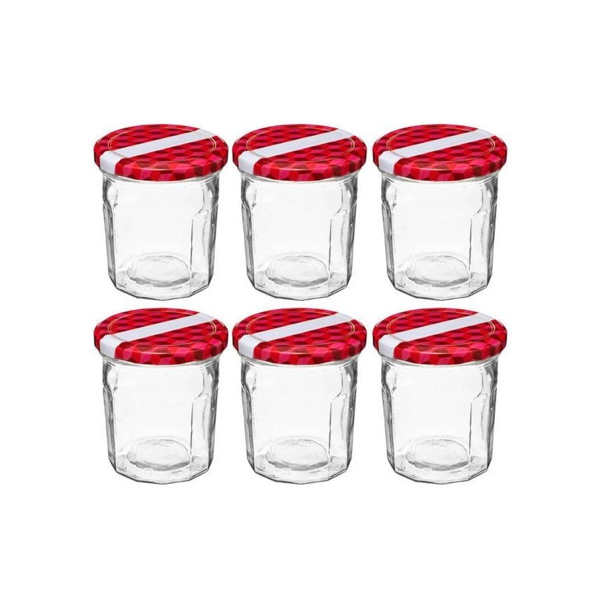 PIECES Stiklainiai konservams, 6 vnt, 280 ml
