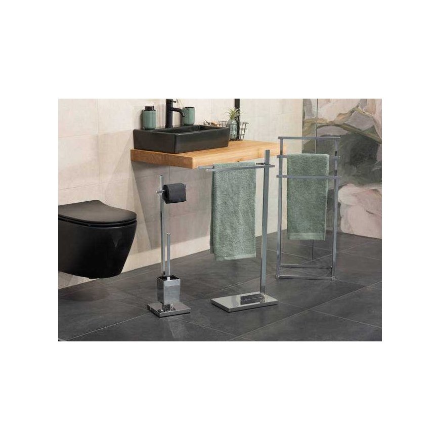 Toilet paper holder and brush QUADRO for the toilet - 2 in 1, WENKO – 3