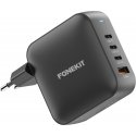 FoneKit GaN PD 165W AC power adapter, USB-A + 3 x USB-C, black FoneKit GaN PD 165W AC power adapter, USB-A + 3 x USB-C, black