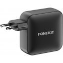 FoneKit GaN PD 165W AC power adapter, USB-A + 3 x USB-C, black FoneKit GaN PD 165W AC power adapter, USB-A + 3 x USB-C, black