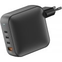 FoneKit GaN PD 165W kintamosios srovės adapteris, USB-A + 3 x USB-C, juodas FoneKit GaN PD 165W kintamosios srovės adapteris, USB-A + 3 x USB-C, juodas