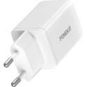 FoneKit GaN PD 48W kintamosios srovės adapteris, USB-C + USB-A, baltas FoneKit GaN PD 48W kintamosios srovės adapteris, USB-C + USB-A, baltas