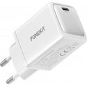 FoneKit GaN PD 45W kintamosios srovės adapteris, USB-C, baltas FoneKit GaN PD 45W kintamosios srovės adapteris, USB-C, baltas