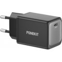 FoneKit GaN PD 45W -verkkovirtalaturi, USB-C, musta FoneKit GaN PD 45W -verkkovirtalaturi, USB-C, musta