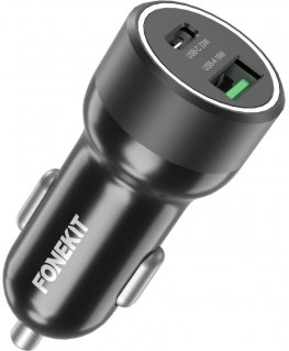 FoneKit Travel 51W, USB-C + USB-A -autolaturi