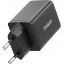 FoneKit GaN PD 48W -verkkovirtalaturi, USB-C + USB-A, musta FoneKit GaN PD 48W -verkkovirtalaturi, USB-C + USB-A, musta