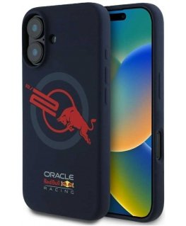Case Red Bull Red Bull Red Bull HC Silicone ORBR20 Logo Red Lining Apple iPhone 16 MagSafe pomegranate color