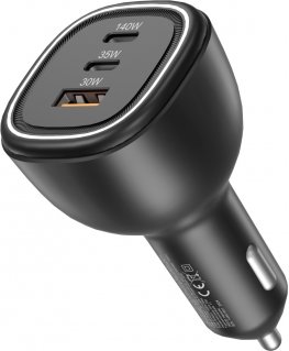 FoneKit Travel 165W, 2 x USB-C + USB-A automobilinis įkroviklis