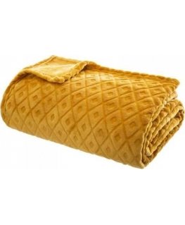 Dekoracja Domu Soft blanket, cape, bedspread, 3D plaid, yellow, 180 x 230 cm