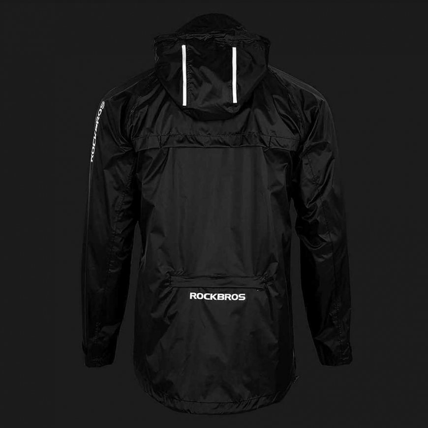 Rockbros XXL Breathable Windproof Rain Cycling Jacket - Black – 3