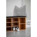 Shoe cabinet with black fabric seat LOFT, brown, Wenko Shoe cabinet with black fabric seat LOFT, brown, Wenko