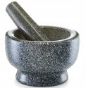 Dark Granite-colored kitchen mortar GRANIT with pestle, ZELLER Dark Granite-colored kitchen mortar GRANIT with pestle, ZELLER