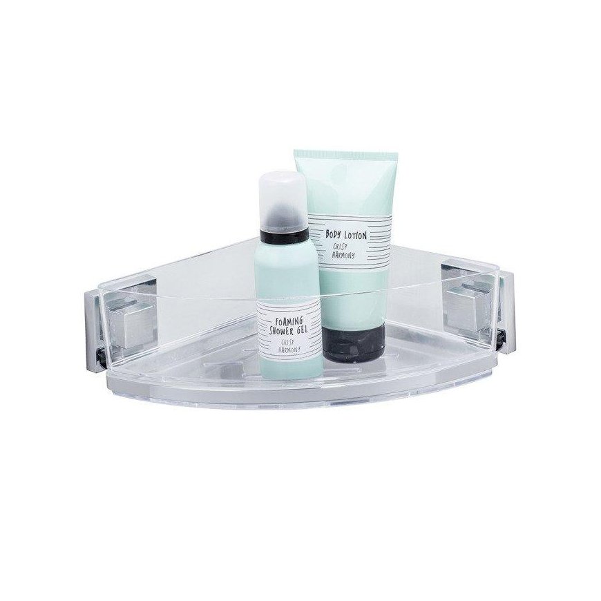 Corner bathroom shelf QUADRO, Vacuum-Loc, WENKO