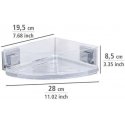 Corner bathroom shelf QUADRO, Vacuum-Loc, WENKO