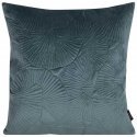 Eurofirany VELVET / 58 Soft velvet pillowcase with embossed ginkgo leaf pattern, 45X45 cm, color: dark mint Eurofirany VELVET / 58 Soft velvet pillowcase with embossed ginkgo leaf pattern, 45X45 cm, color: dark mint