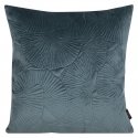 Eurofirany VELVET / 58 Pehmeä samettityynyliina kohokuvioidulla neidonhiuspuun lehtikuviolla, 45X45 cm, väri: tumma minttu