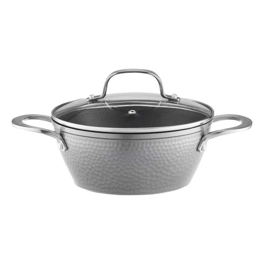 Pot aluminum with cover Bubble 20 cm 2 l AMBITION