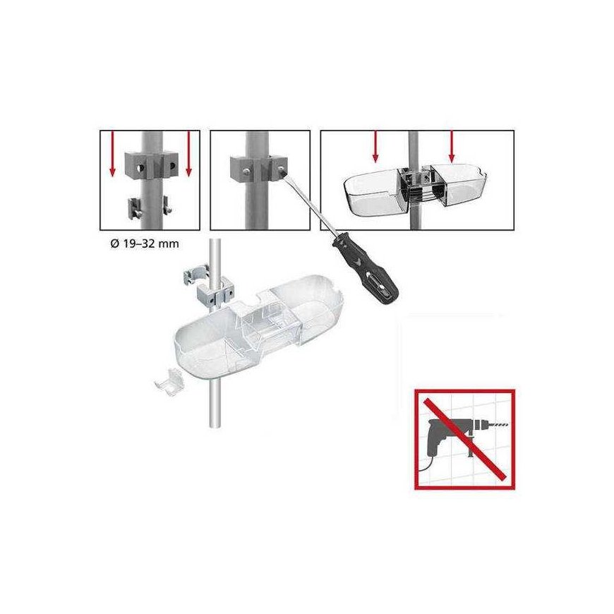 CADDY Premium-suihkuhyllyyn asennettu suihkukisko, WENKO – 3
