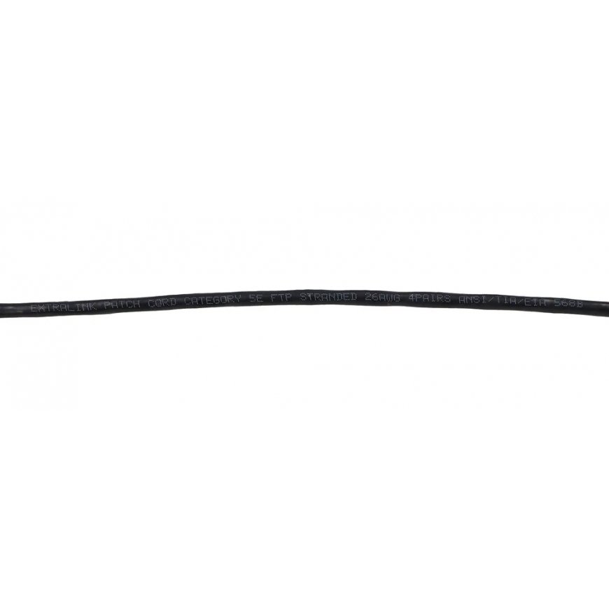 Extralink EX.7584 tīkla kabelis Melns 0,5 m Cat5e F/UTP (FTP) – 4