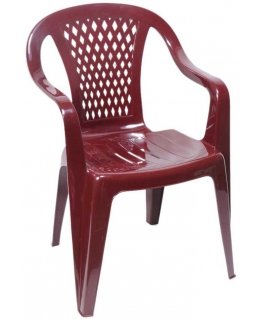 Garden chair plastic Diamond burgundy OŁER