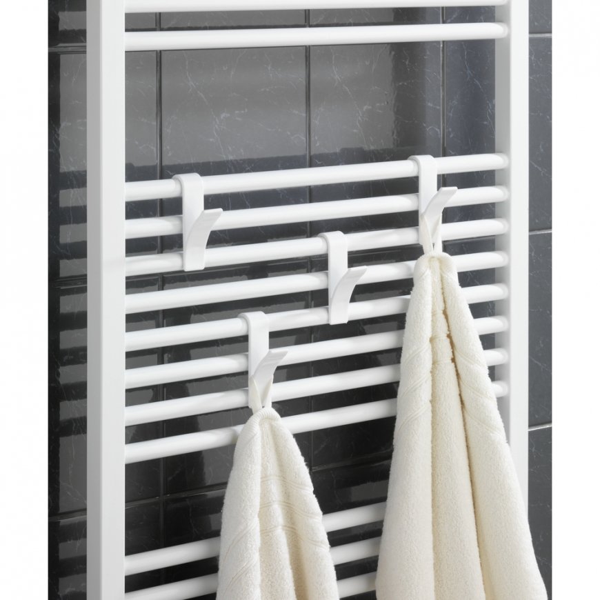 WENKO 4468160100 pakaramais mājai Iekštelpas Dvieļu āķis Balts 2 pcs – 4