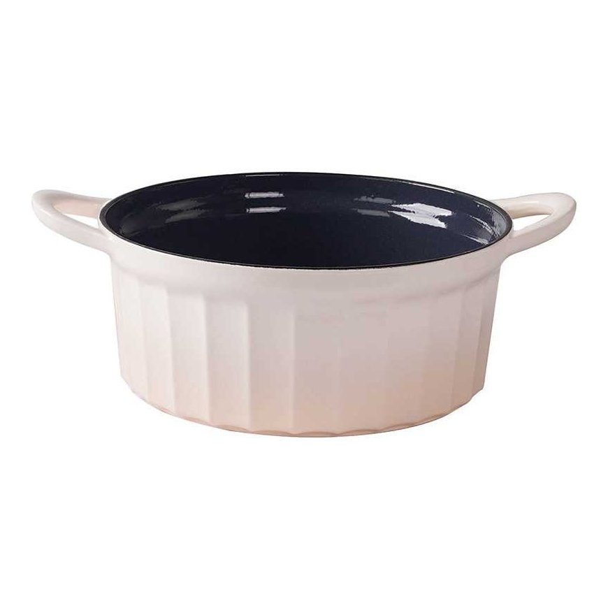 Round enameled cast iron pot Zyle ZY13KI Ø28, white, 5.5 l – 3