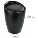 Laundry basket with seat CANDY, black mat, 2in1, WENKO Laundry basket with seat CANDY, black mat, 2in1, WENKO