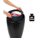 Laundry basket with seat CANDY, black mat, 2in1, WENKO Laundry basket with seat CANDY, black mat, 2in1, WENKO