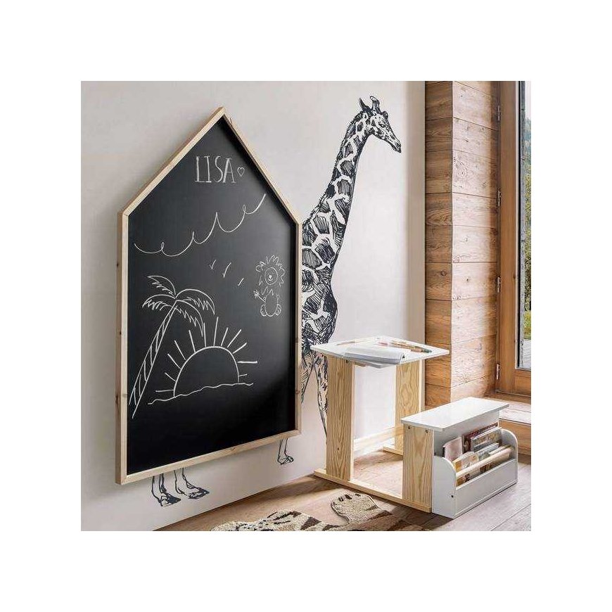 Atmosphera Cottage-shaped black chalkboard with wooden frame is ideal for a children's room – 5