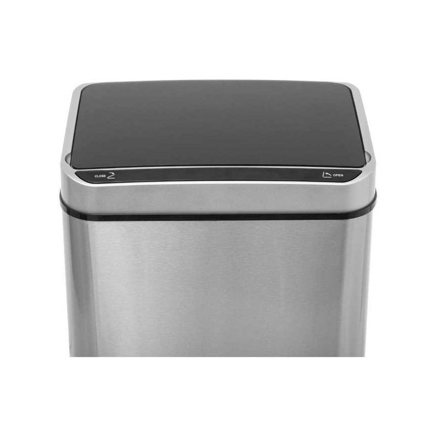 5five Simply Smart Steel Automatic Trash Can 40L, Stainless Steel, Silver – 2