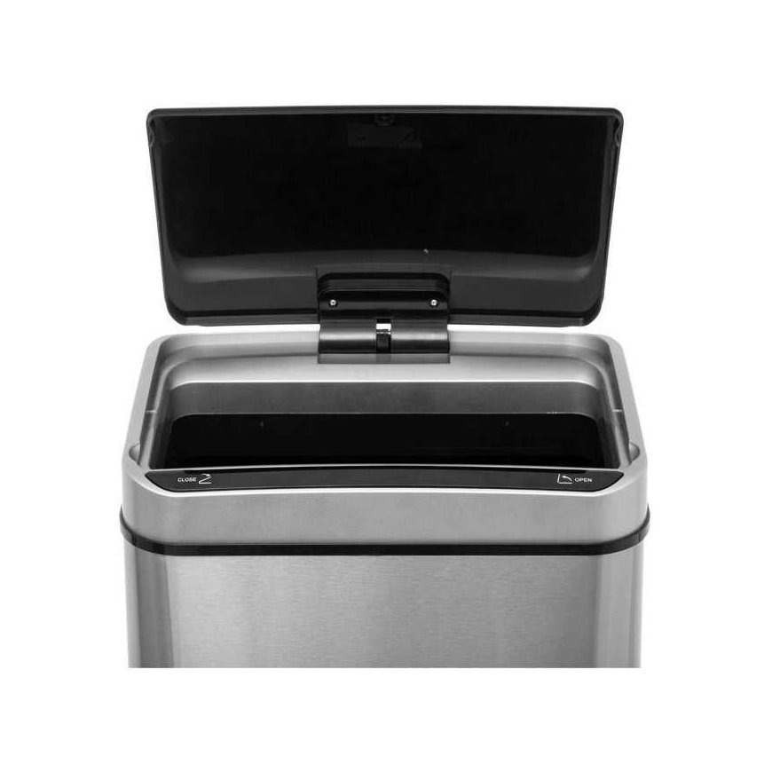 5five Simply Smart Steel Automatic Trash Can 40L, Stainless Steel, Silver – 3