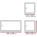 Polyester shower curtain waterproof PALAIS + 12 fixing rings 200 x 180 cm WENKO Polyester shower curtain waterproof PALAIS + 12 fixing rings 200 x 180 cm WENKO