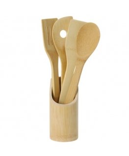 Home Decoration Bamboo Bamboo accessory set, 5 elements, kitchen utensils
