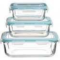 5five Simply Smart Glass containers with lids, 3 pcs. 5five Simply Smart Glass containers with lids, 3 pcs.