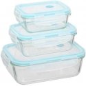 5five Simply Smart Glass containers with lids, 3 pcs. 5five Simply Smart Glass containers with lids, 3 pcs.