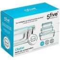 5five Simply Smart Glass containers with lids, 3 pcs. 5five Simply Smart Glass containers with lids, 3 pcs.
