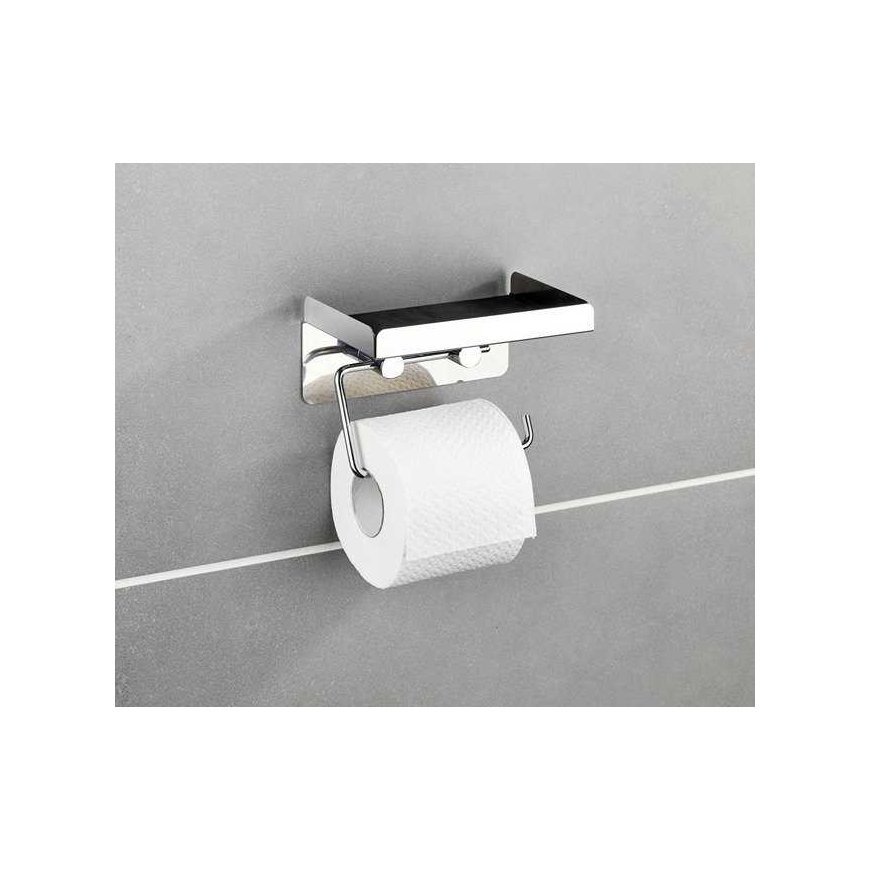 Toilet paper holder with tissue shelf - 2 in 1, WENKO – 5