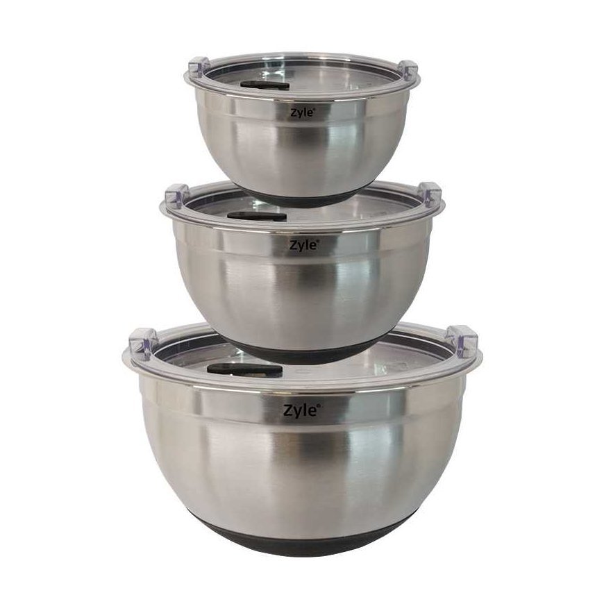 Bowl set Zyle ZY193SMB, stainless steel, with lids, 3 pcs. – 2