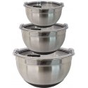 Bowl set Zyle ZY193SMB, stainless steel, with lids, 3 pcs.