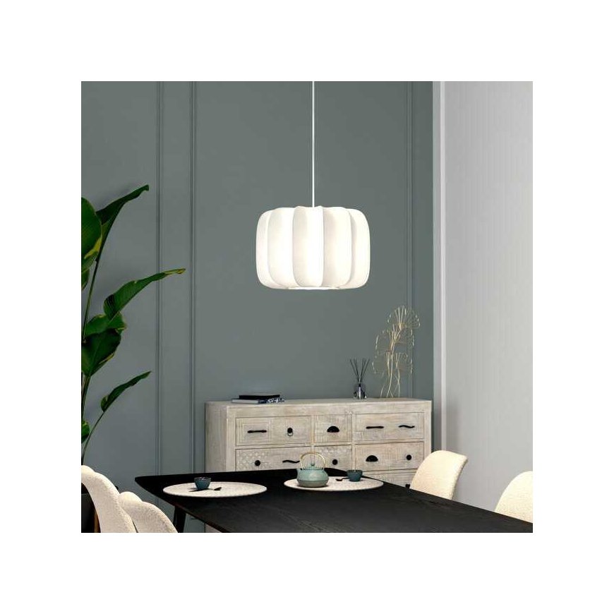 Cotton TOBIE ceiling lamp with cotton shade, Ø 35 cm