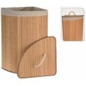 Bathroom Solutions Corner Laundry Basket, Bamboo Bathroom Solutions Corner Laundry Basket, Bamboo