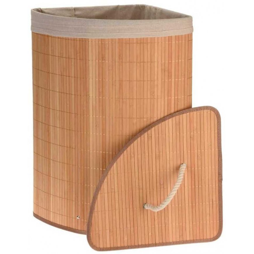 Bathroom Solutions Kampinis skalbinių krepšys, bambukas – 2