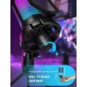 FIFINE A6VB Cardioid Wired Microphone (Blue) with RGB | USB FIFINE A6VB Cardioid Wired Microphone (Blue) with RGB | USB