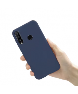 TakeMe Soft feeling super plāns matēts aizmugures maks-apvalks priekš Huawei P30 Lite Tumši zils