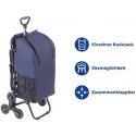 Maximex Shopping trolley with telescopic handle and folding seat, spacious rack basket with triple wheels - 35 l Maximex Shopping trolley with telescopic handle and folding seat, spacious rack basket with triple wheels - 35 l