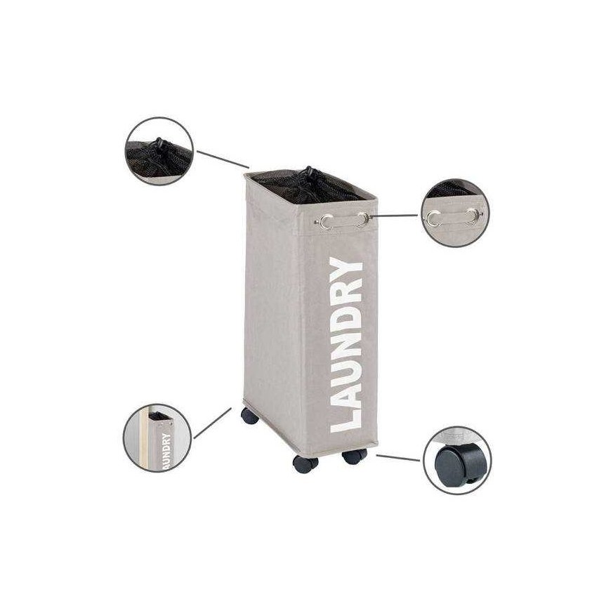 CORNO laundry basket, container 43 l - color taupe, WENKO – 5