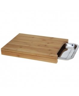 Excellent Houseware Bamboo cutting board with pull-out tray 35x25 cm