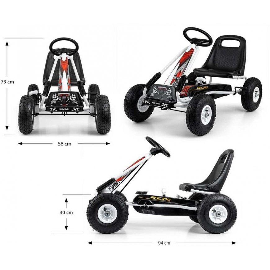 Milly Mally Thor White Pedal Go Kart – 4