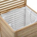 5five Simply Smart Sicela bathroom laundry basket made of bamboo, natural brown color by Five