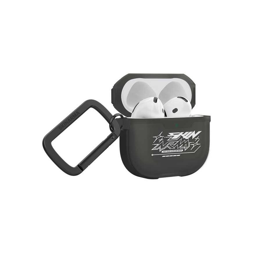 Skinarma Kinzoku headphone case Apple AirPods 4 smoke – 3